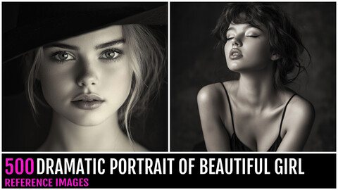 500 Dramatic Portrait Of Beautiful Girl