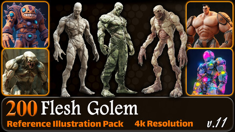 200 Flesh Golem Reference Pack | 4K | v.11