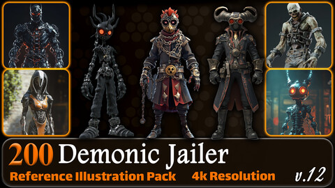 200 Demonic Jailer Reference Pack | 4K | v.12