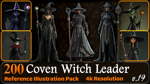 200 Coven Witch Leader Reference Pack | 4K | v.19