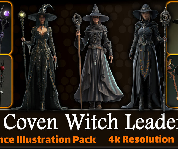 ArtStation - 200 Coven Witch Leader Reference Pack | 4K | v.19 | Artworks