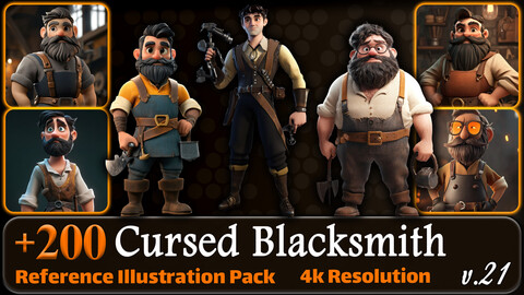 200 Cursed Blacksmith Reference Pack | 4K | v.21