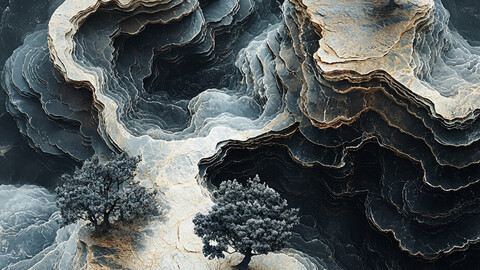 Ethereal Horizons: Nature's Sculpted Layers 6