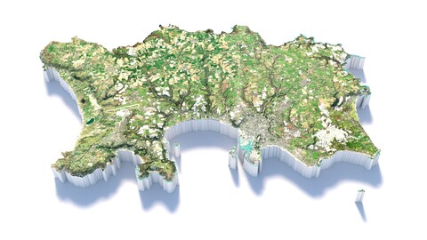 Jersey Terrain Map