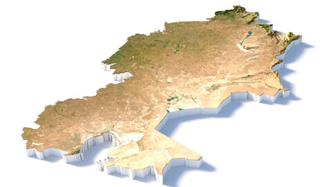 Kazakhstan Terrain Map