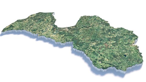 Latvia Terrain Map