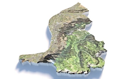 Liechtenstein Terrain Map