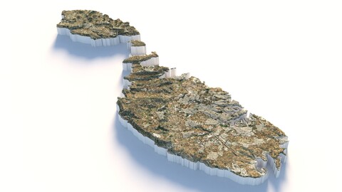 Malta Terrain Map