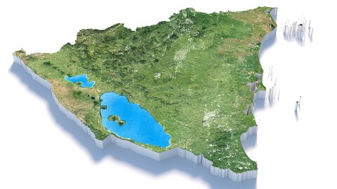 Nicaragua Terrain Map