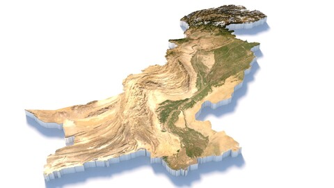 Pakistan Terrain Map