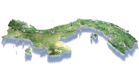 Panama Terrain Map