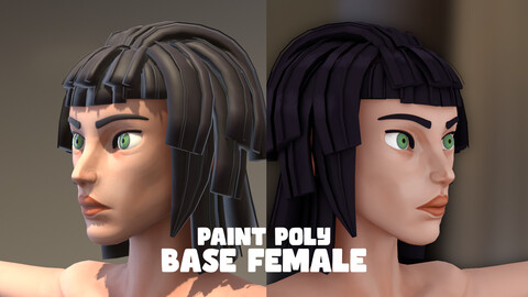 Paint Poly - Base Female Character - GameReady