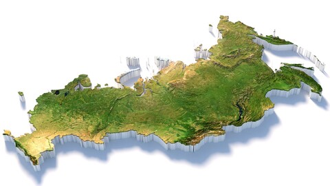 Russia Terrain Map