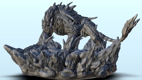 Big monster with pointed carapace | STL for 3D Printing