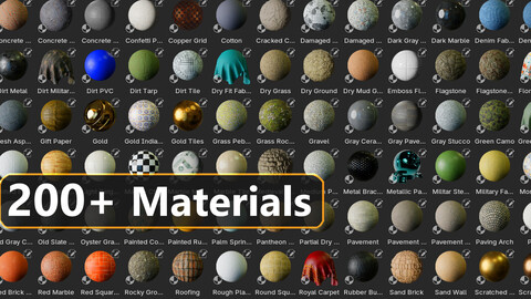 Blender Material Collection: 200 Materials