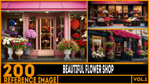 200 ART - Beautiful Flower Shop Reference 4K Package vol.1