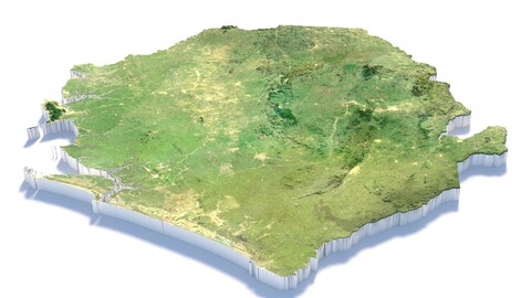 Sierra Leone Terrain Map