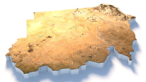 Sudan Terrain Map