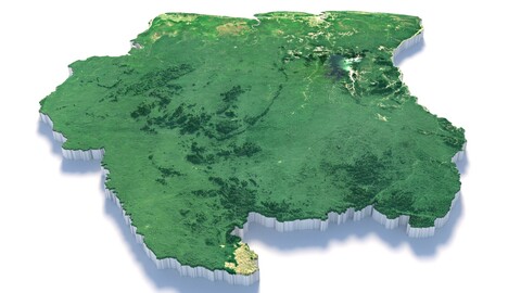 Suriname Terrain Map