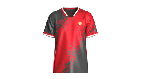 Soccer Red And Black Jersey-Home Kit