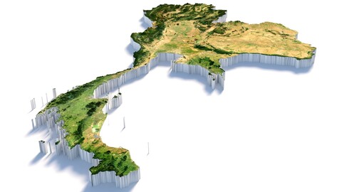 Thailand Terrain Map