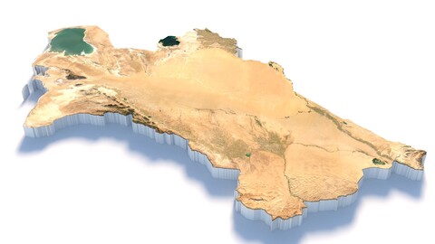 Turkmenistan Terrain Map