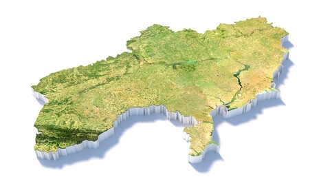 Ukraine Terrain Map