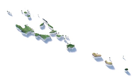 Vanuatu Terrain Map