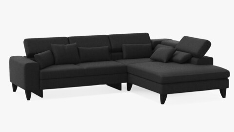 Gallery M Corner Sectional Sofa Felicia | 3D Model