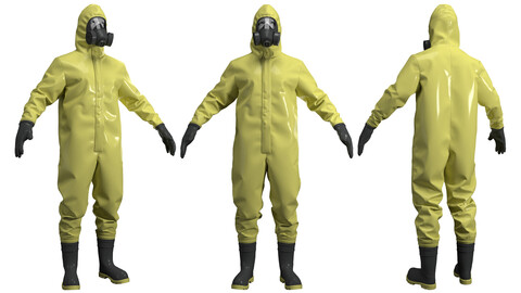 Hazmat Suit (Marvelous Designer / Clo 3D project+OBJ)