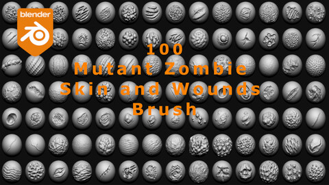 100 Mutant Zombie Skin and Wounds Brush