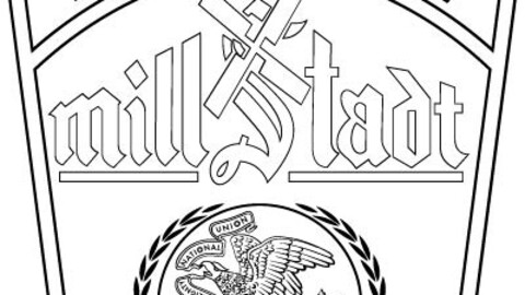 MILLSTADT POLICE PATCH OUTLINE vector file, svg dxf file for laser cutting, laser engraving, Cricut cut file, cnc router file, EZ Cad file