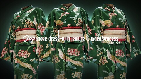 Japanese dress-vol-03|with texture +high poly