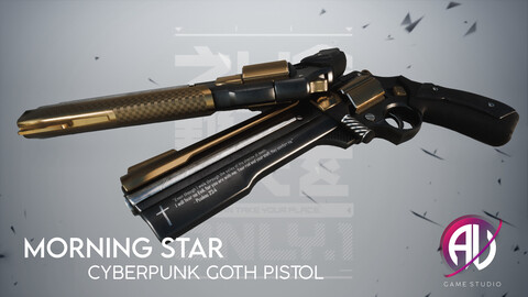 Cyberpunk Goth Pistol - Morning Star