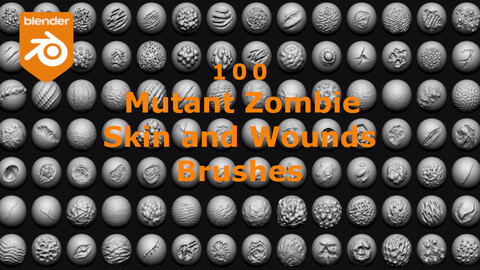 100 Mutant Zombie Skin and Wounds Brushes