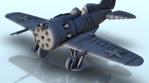 Polikarpov I-16 | STL for 3D Printing Printer | Hard Surface