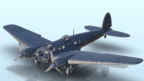 Heinkel He 111 | STL for 3D Printing Printer | Hard Surface