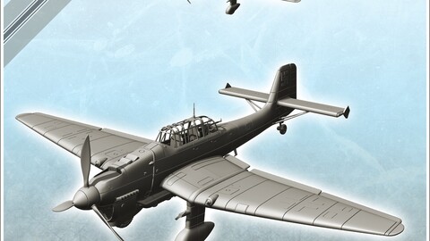 Junkers Ju 87 Stuka | STL for 3D Printing Printer | Hard Surface