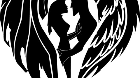 Devil And Angel Love, svg vector file, laser cut file, cricut file, engraving file, cnc cut file, Eps file