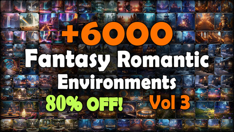 6000 Fantasy Romantic Environment Concept Reference Pack | MEGA Bundle | 4K | v.3