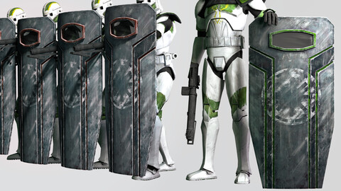 The Clone Wars Riot Shield model - Star Wars The Clone Wars / The Bad Batch