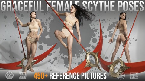 450+ Graceful Female Scythe Poses