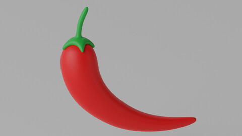 Cartoon Chili Pepper 3D model