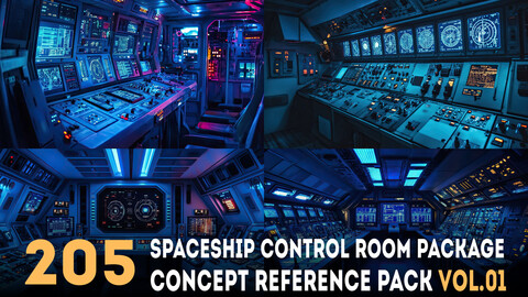 205 arts - Spaceship Control Room Reference Package Vol.01 - More Than 6K Resolution