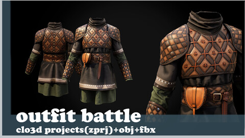 outfit battle/clo3d project(ZPRJ)+OBJ+FBX.