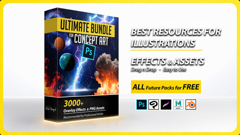 Ultimate Bundle - 3000+ Overlay Effects, PNG and Assets for Photoshop