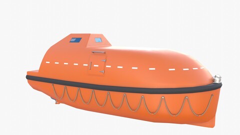 Life boat with interior V1