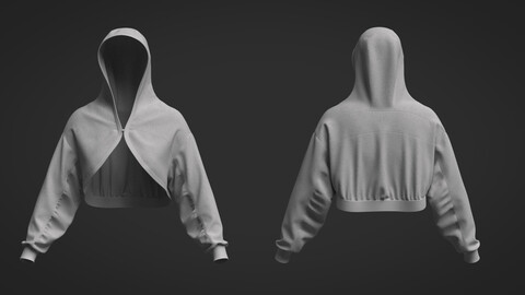 Female Hoodie 3D Model