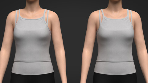 Double Layer Tank Top 3D Model