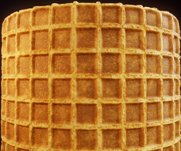 ArtStation - Seamless Waffle PBR Material Textures (food, ice cream ...